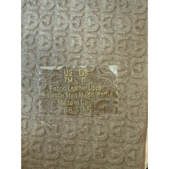 SAM EDELMAN Cristan Black Rope & Leather Strappy Rafia Sandals Size 7 Beachy EUC - Picture 9 of 12